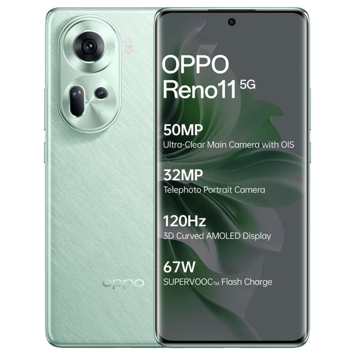 Oppo 2599 Reno 11 8/256 GB Wave Green - Manik Mobile Shopee